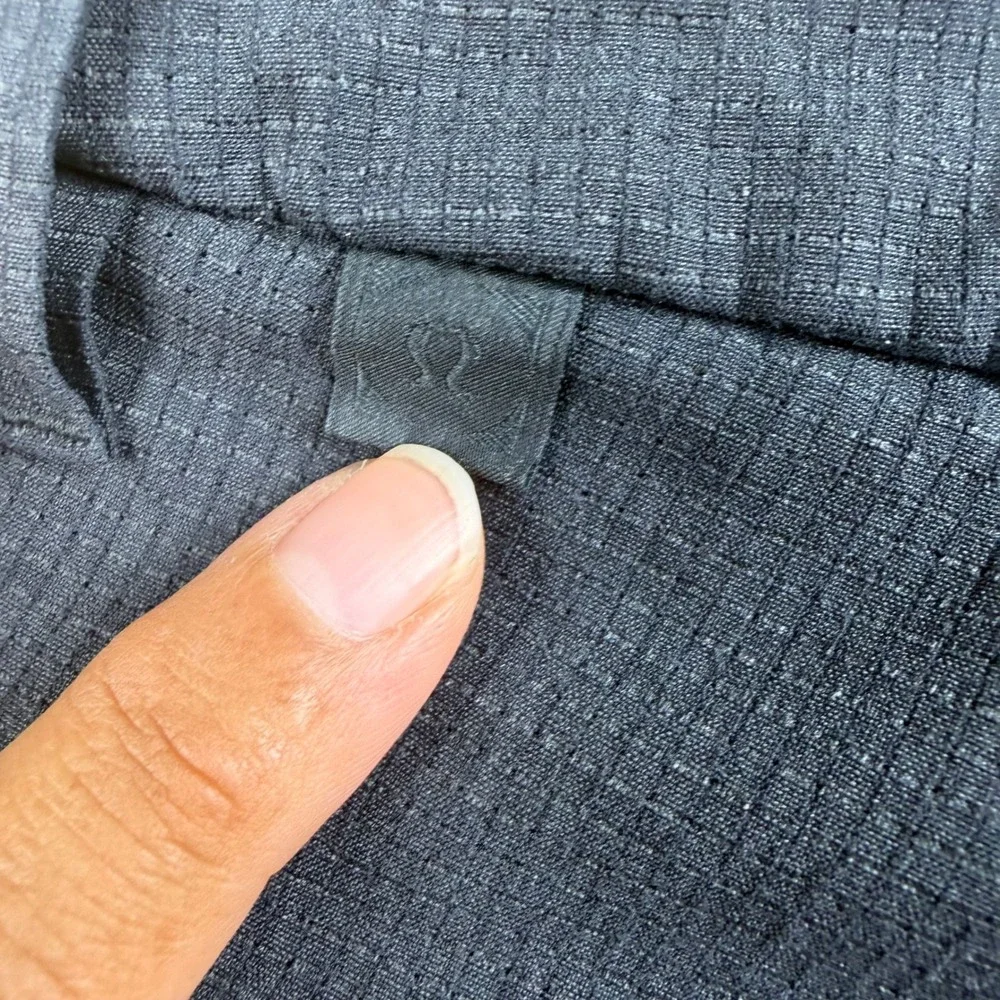 Lululemon Commission Golf Shorts Mens 36 Gray Grid Pattern 9 Inch Inseam